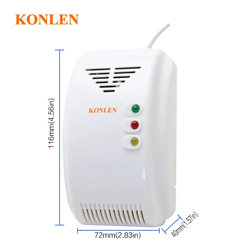 TopTes PT330 Gasmelder, Gaslecksuchgerät mit Akustischem und Visuellem