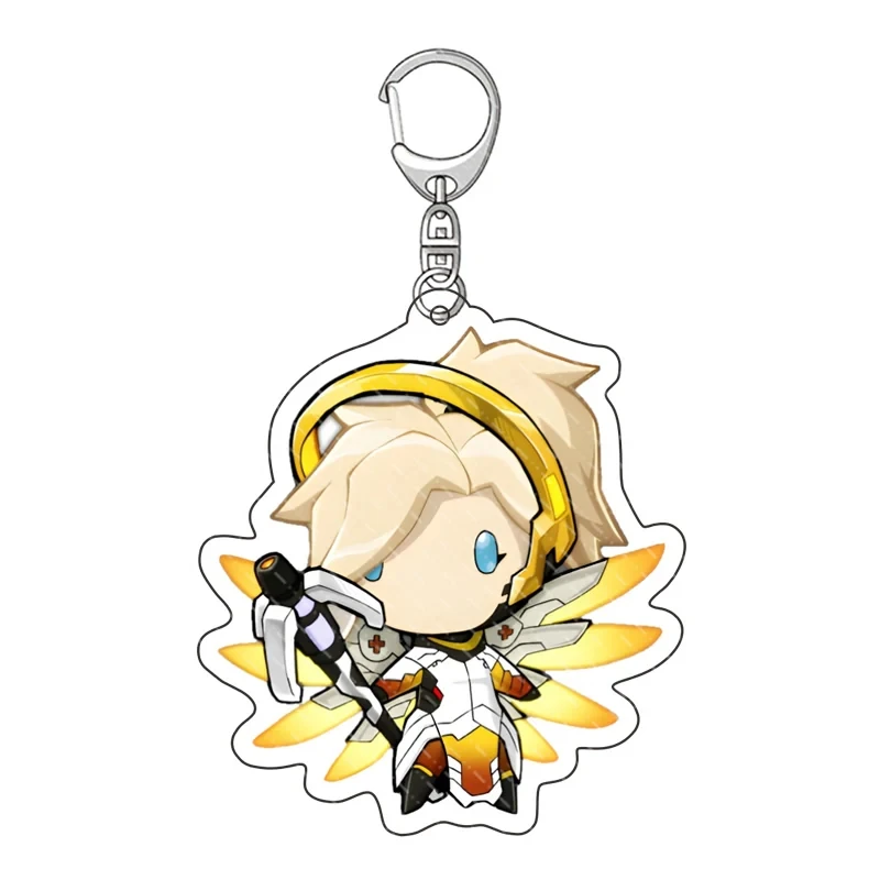 Game Overwatch Keychain Figure Pendant Key Chain Anime Accessories Cartoon Car Key Holder Creative Bag Accessories Fans Gifts
