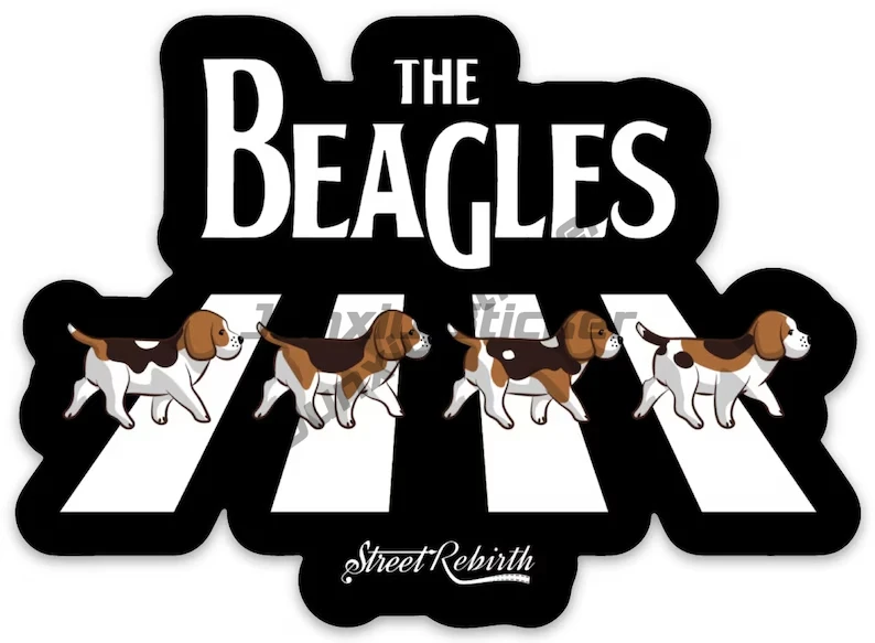 

Funny The Beagles Sticker WaterProof Vinyl Stickers Laptop Water Bottle Cartoon Car Bumper Laptop Decal Reflective Skateboard