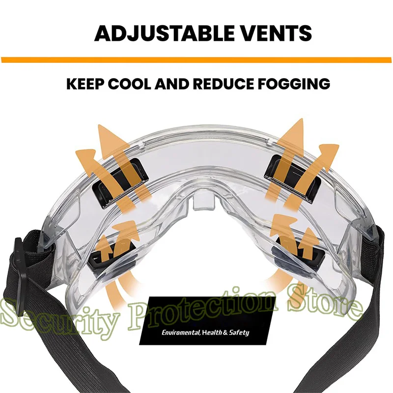 Anti-Fog Safety Goggles Fits Over Glasses Impact & Splash Resistant ANSI Z87.1 Goggles for Work & Industrial Use
