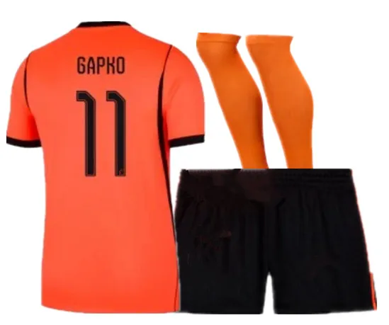 NIEUW! Hotselling thuis- en uittenue Nederlands kinderkit 2026/27 Holland oranje shirt op maat geschilderd