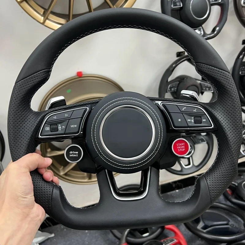 Upgraded With Heating Sports Multi-Function Steering Wheel For Audi A6 A7 A4 B8 B8.5 B9 S3 S4 S5 S6 C7 Q8 RS3 RS6 A5 A6 C7