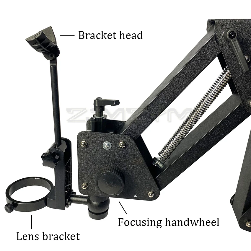 Imagem -02 - Stereo Acrobat Microscópio Stand Suporte Flexível Ferramentas de Jóias Suporte de Lupa 77 mm 85 mm de Diâmetro
