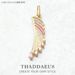 Pendant Gold-coloured Hummingbird Rainbow Wing Brand New Fashion Jewelry Europe 925 Sterling Silver Gift For Woman