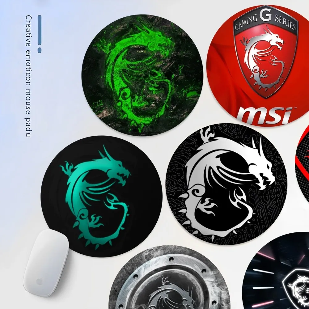 

Custom Skin M-MSI Dragon Logo Mousepad INS Tide Round Keyboard Mat Table Mat Students Cabinet Gamer Desktop Mousepad Cup Mats