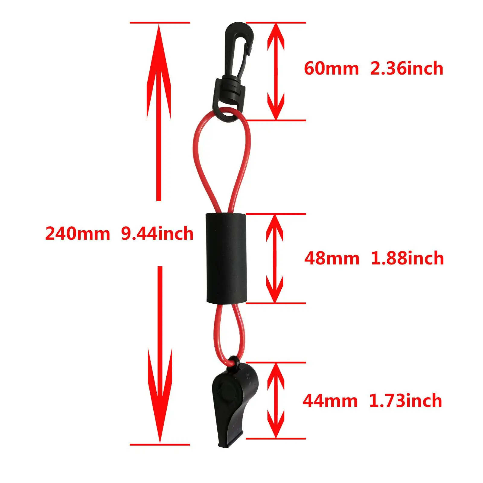 Emergency Safety Kayak Whistle Accessory Quick Access Clip Water Survival Whistle for Outdoor Survival Versatile