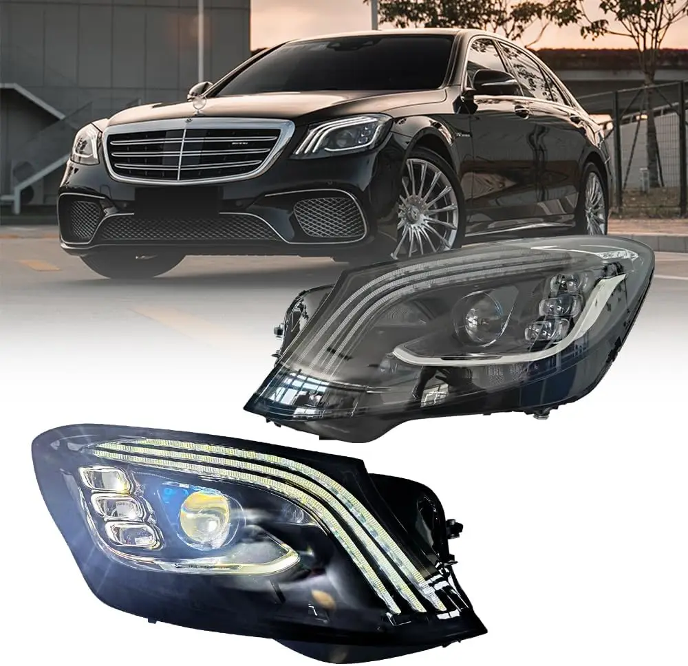 

1Set LED Headlights Assembly for Mercedes S550 Benz W222 S-Class 2014-2017 Upgrade Option(Night View Assist is not supported)