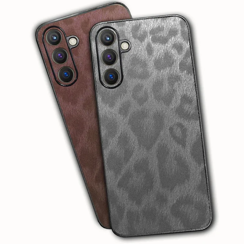 Case For Samsung Galaxy S24 Ultra S24 FE Smooth Feeling Leopard Print Leather Cover For Samsung S24 Plus Case