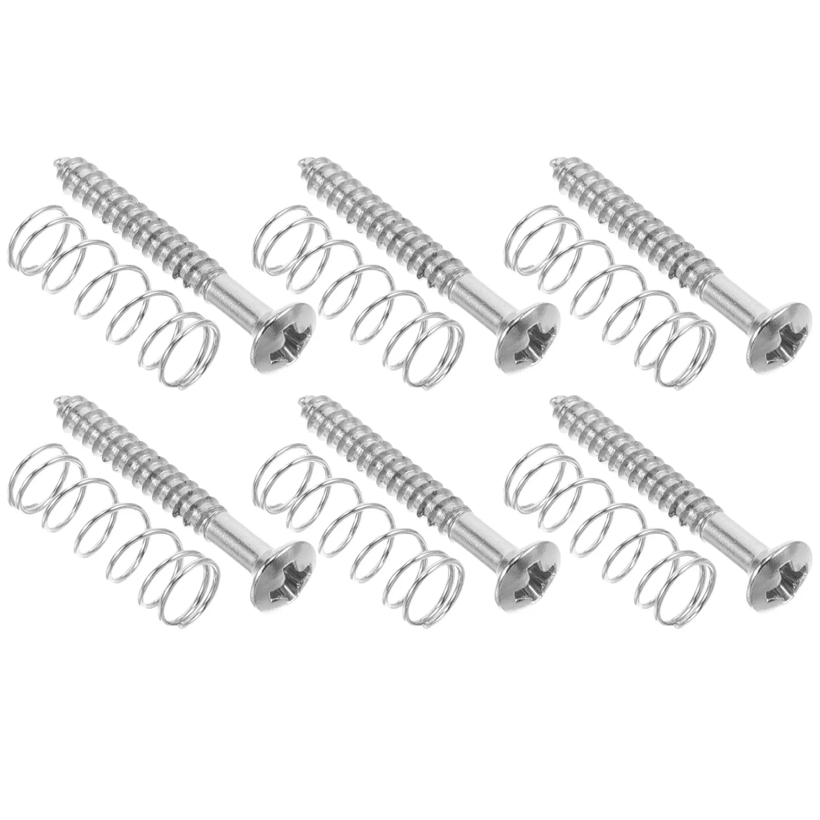 

Screws Guitar Pickups Bass Tension Spring Single Coil Electric Guard Silver Accessories