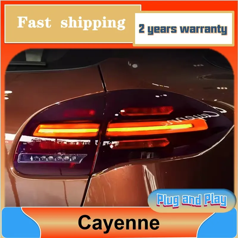 Car Styling for Porsche Cayenne Rear Lights 2011-2014 Cayenne Taillights Rear DRL Fog Brake Reversing Turn Signal