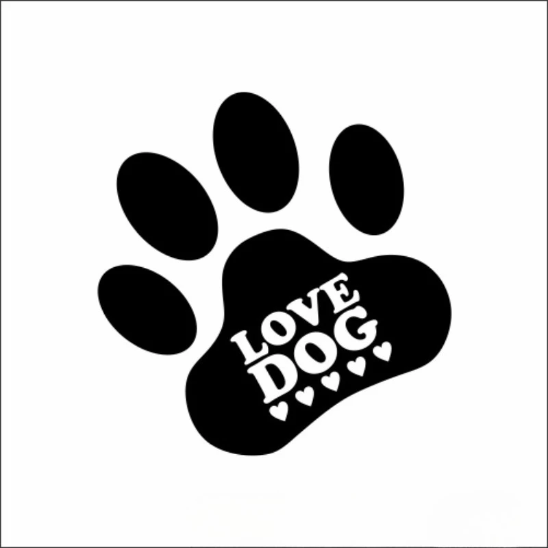 

Car decoration stickers FOR Love Dog Sticker Vinyl Decal - Puppy Paw Pet Animal Print Car Window Bumper Wall 20CM PVCKK