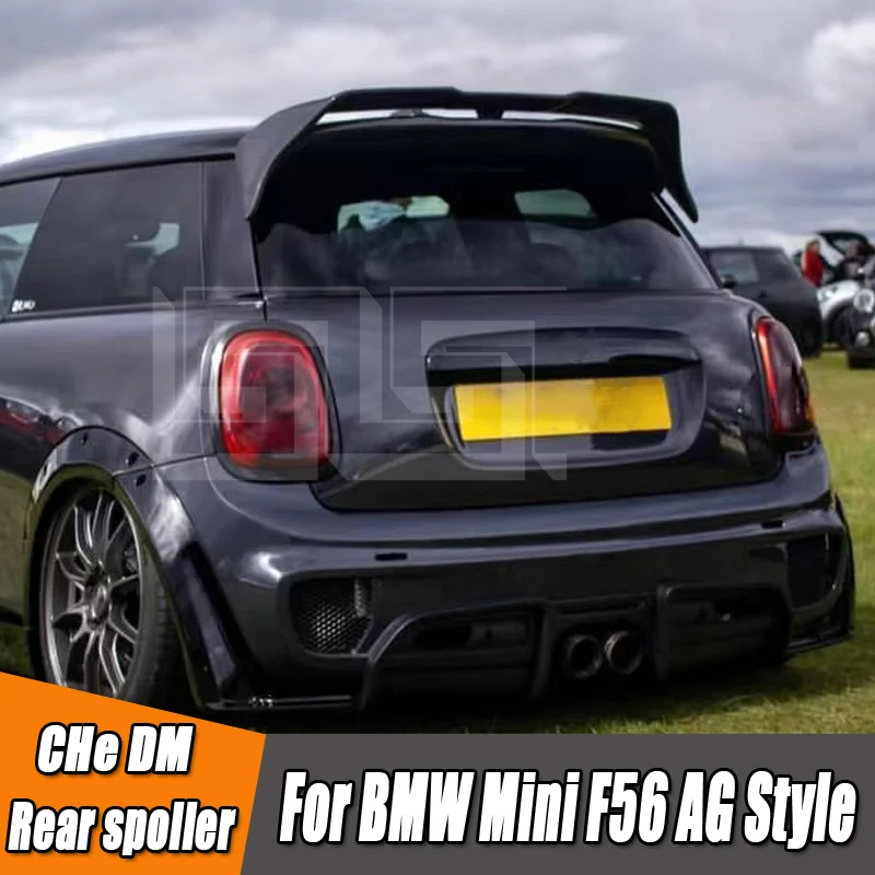 For MINI Cooper F56 AG Style Spoiler High Quality Carbon Fiber Material 2014-2022 Rear Roof Wing Spoiler