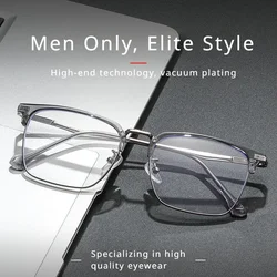 VICKY Men's Classic Business Eyeglasses Frames Anti-Blue Light Reading Glasses Myopia Hyperopia Customizable Prescription KE001