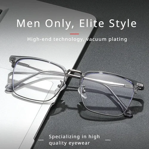 VICKY, monturas de gafas clásicas de negocios para hombres, gafas de lectura antiluz azul, miopía, hipermetropía, prescripción personalizable KE001