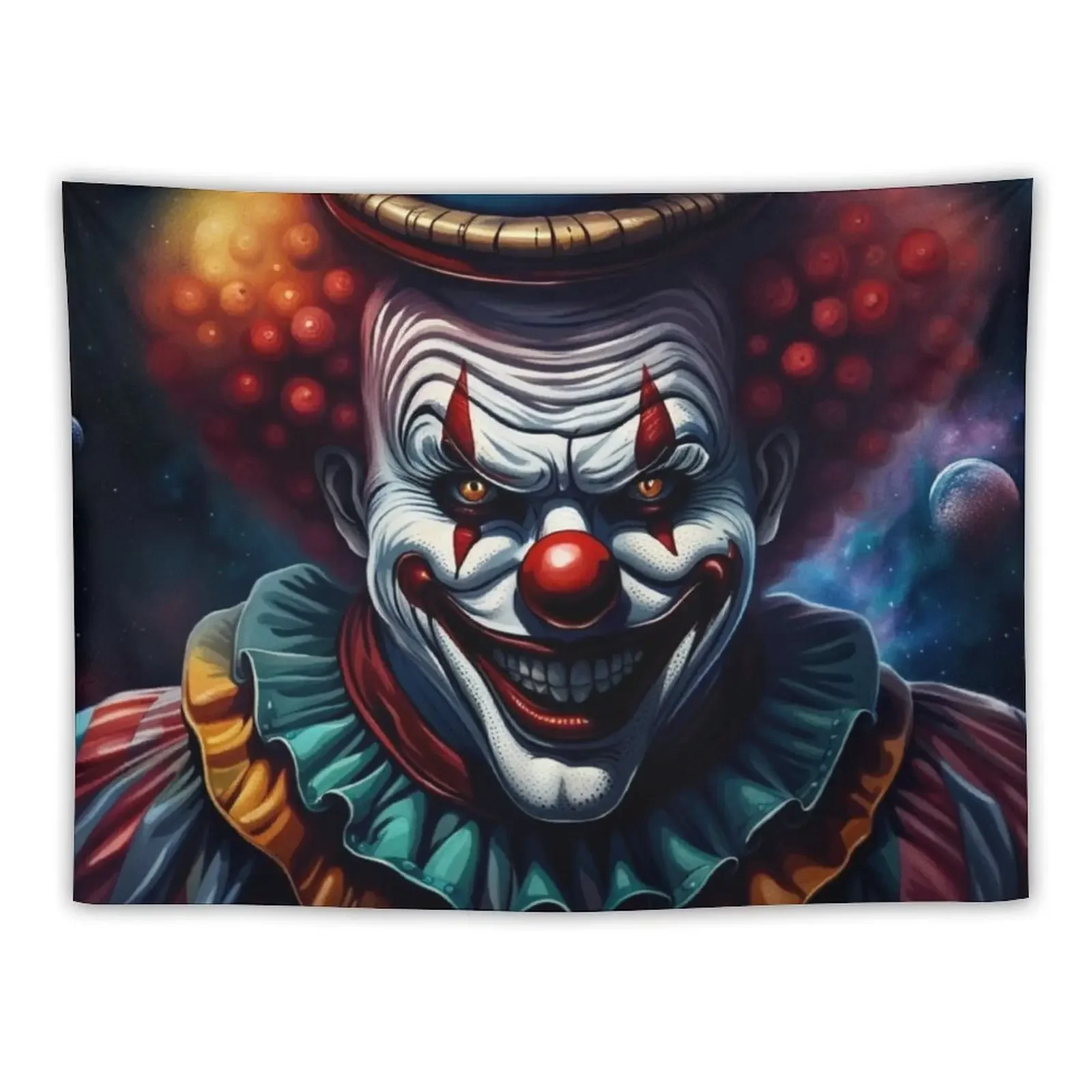 Evil space clown Tapestry Wall Carpet Wallpapers Home Decor Tapestry