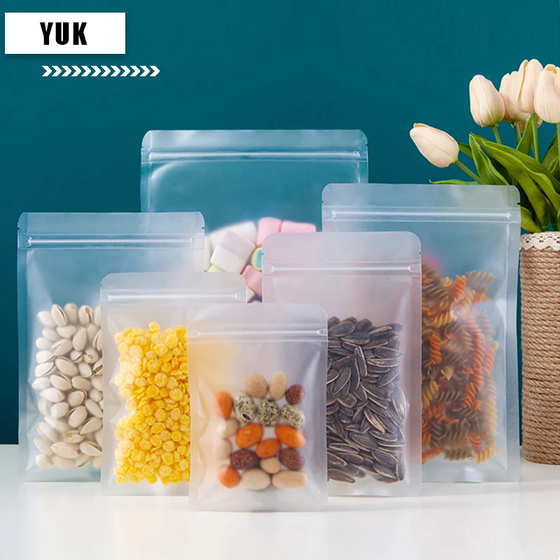 

Многоразовая матовая пластиковая молния, пакеты для упаковки пищевых продуктов с плоским дном, чайные пакетики с конфетами, логотип с индивидуальной печатью
