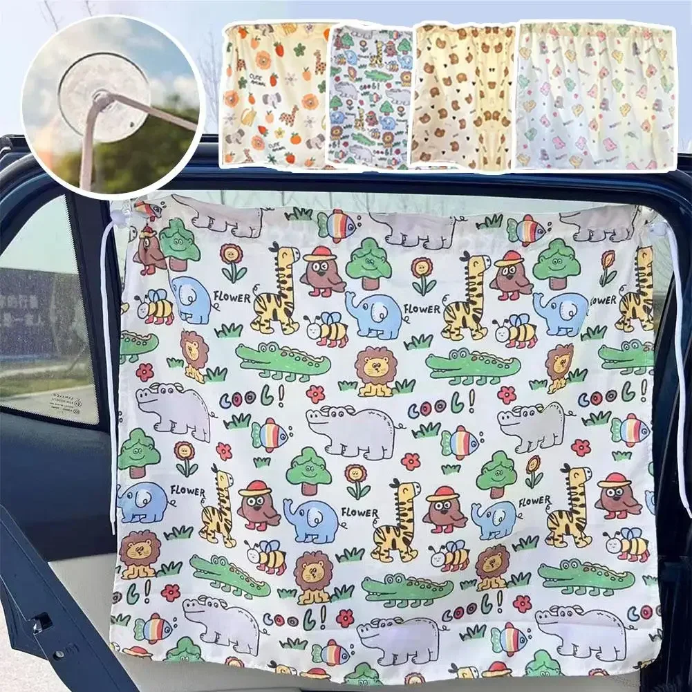 1 stücke Vorhang Im Auto Fenster Sonnenschutz Abdeckung Cartoon Universal Seite Fenster Sonnenschirm UV Schutz Für Kind Baby Kinder