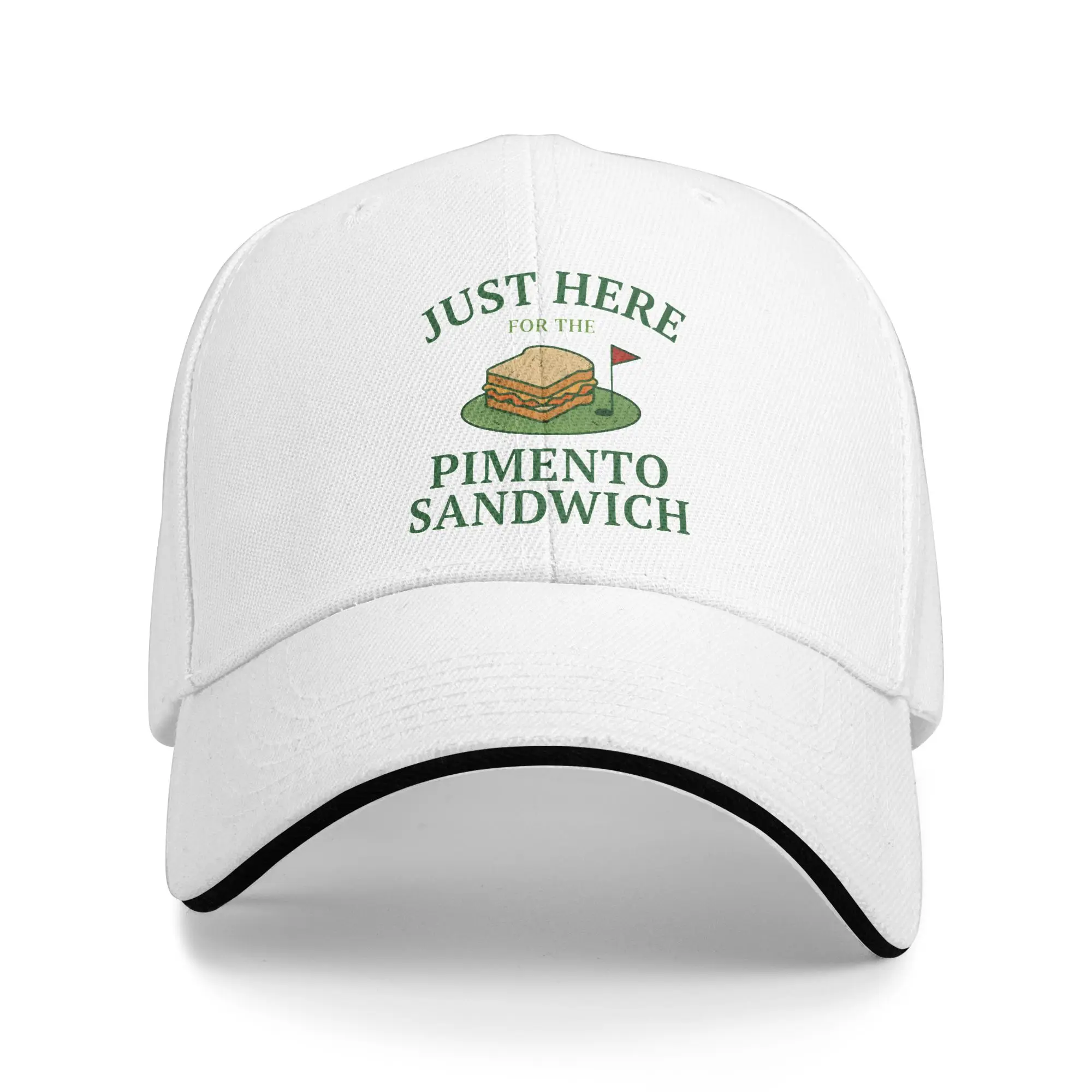 Just Here For The Pimento Cheese Sandwich Golf Humor Season Sun Baseball Cap  Summer Trucker Hat For Unisex Men Baseball Caps