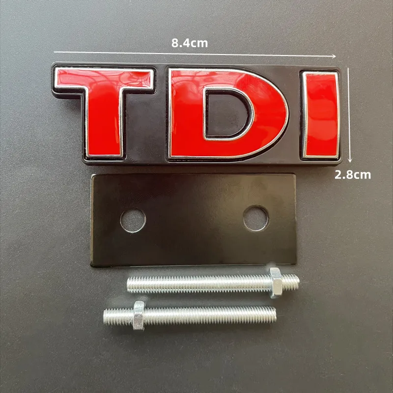 3D Metal Logo TDI Emblem Car Front Grill Badge Rear Trunk Sticker For VW Golf 4 6 7 MK6 Polo Jetta Passat Accessories - view 4