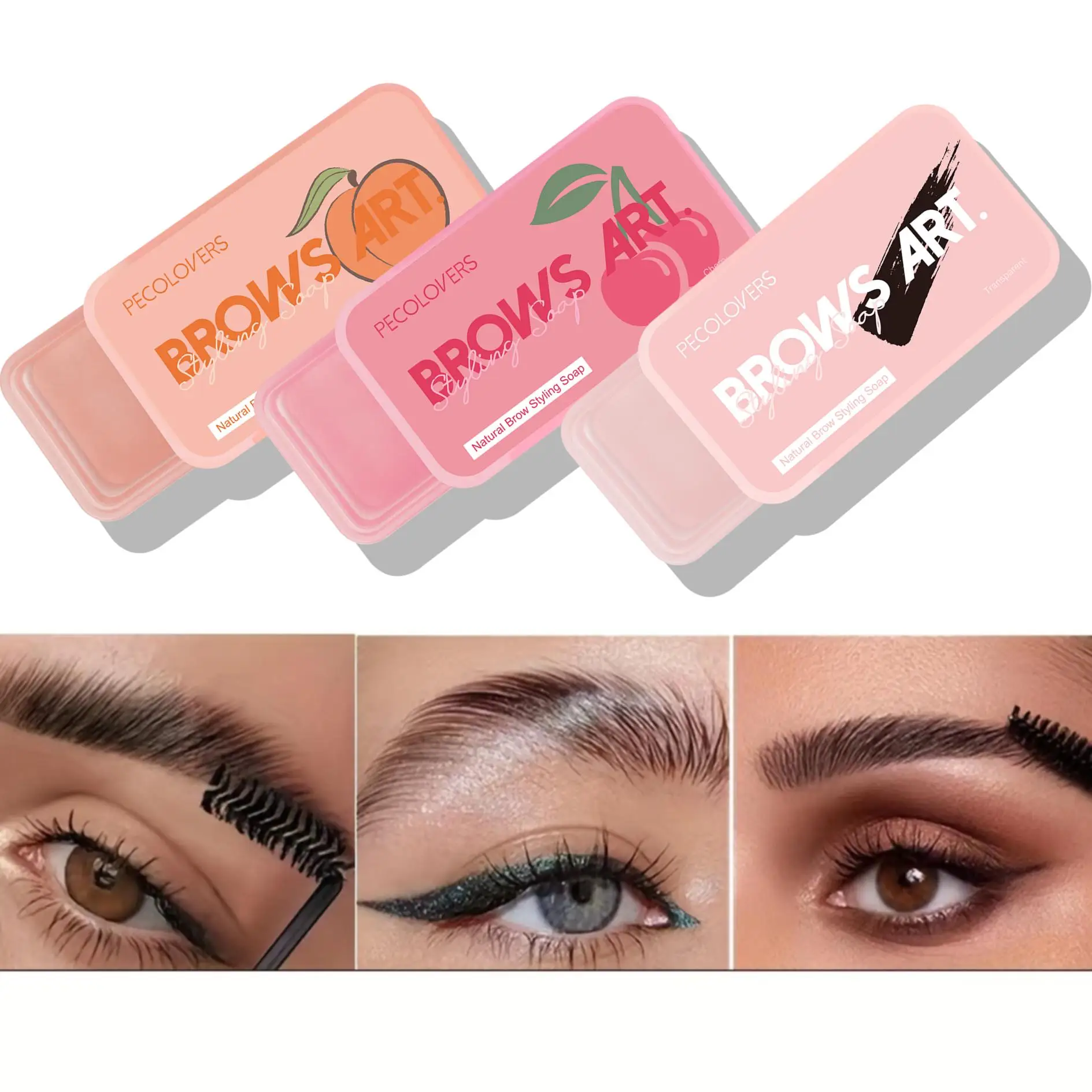 Wasserfestes Augenbrauen-Styling-Gel, schnell trocknend, langlebig, Augenbrauen-Gel-Formseife, 3D Natural, Wild Eyebrow