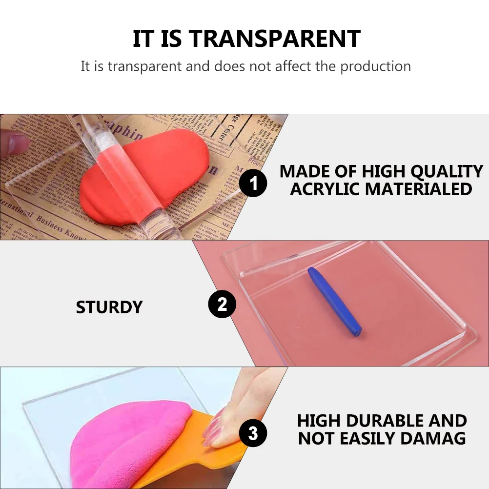 

1 set 1 Set Acrylic Clay Roller Kit Solid Clay Tools For Diy Pottery U Shape Backing Board Rolling Stick Craft Making Supplies