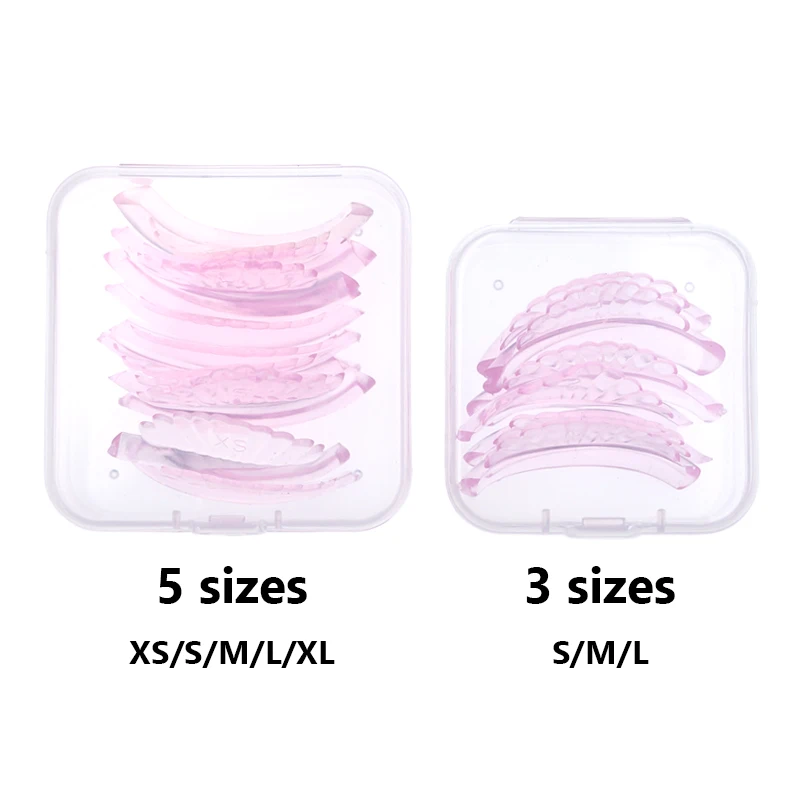 Almohadillas de silicona para levantamiento de pestañas, 3 pares o 5 pares, rizador de pestañas 3D, parches para ojos, herramientas aplicadoras, accesorios de extensión de pestañas