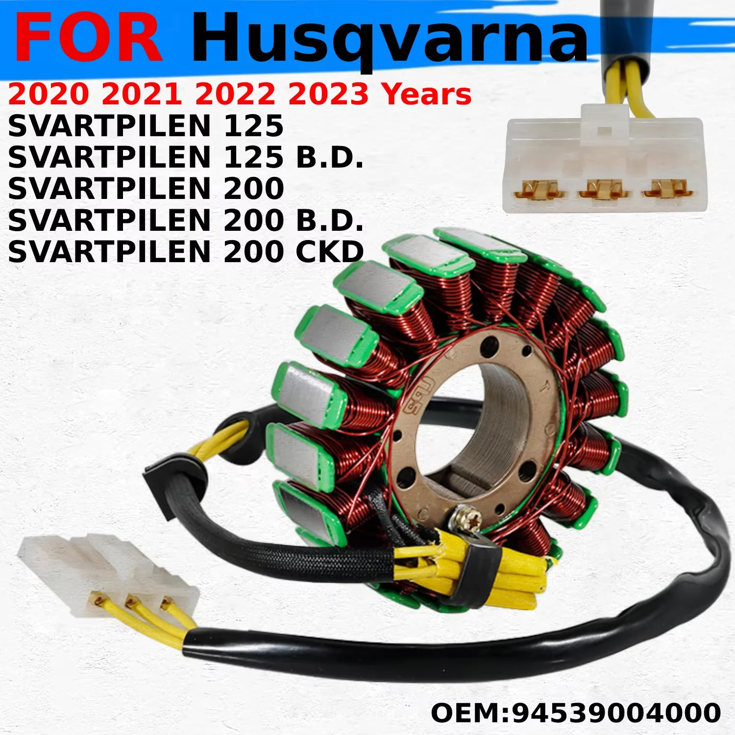 

Статорная катушка магнето для мотоциклов Husqvarna SVARTPILEN 125 200 B.D CKD, 2020-2023 гг., OEM: 94539004000