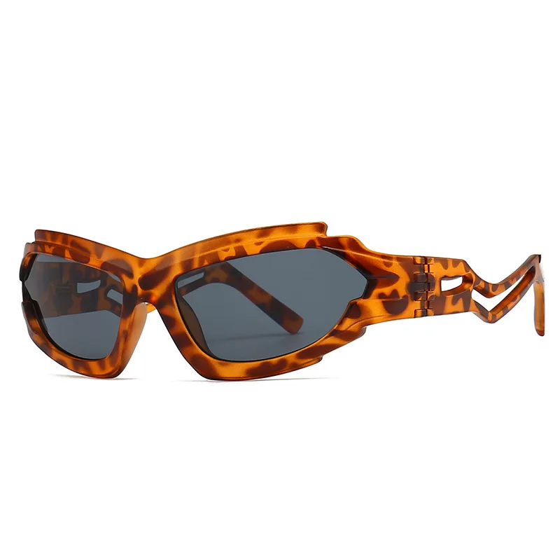 Neue Vintage Unregelmäßigen Katze Auge Frauen Luxus Sonnenbrille Mode Marke Designer Hohl Beine Mode Männer Shades UV400 Sonnenbrille – Detail 6