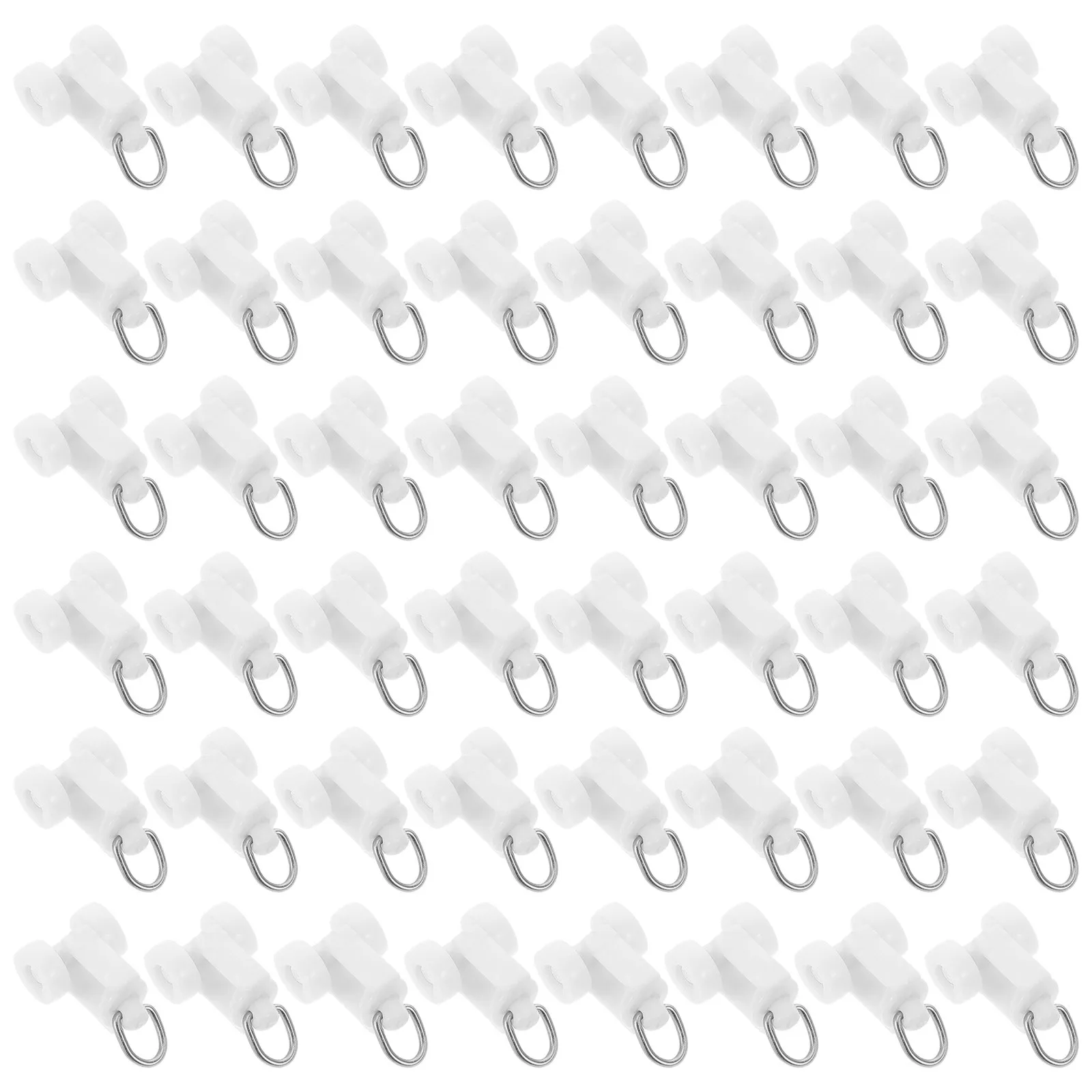 100Pcs Curtain Track Rollers Heavy Duty Ripple Fold Drapery Runners Featuring 11Mm Wheels Smooth Silent Sliding for Window