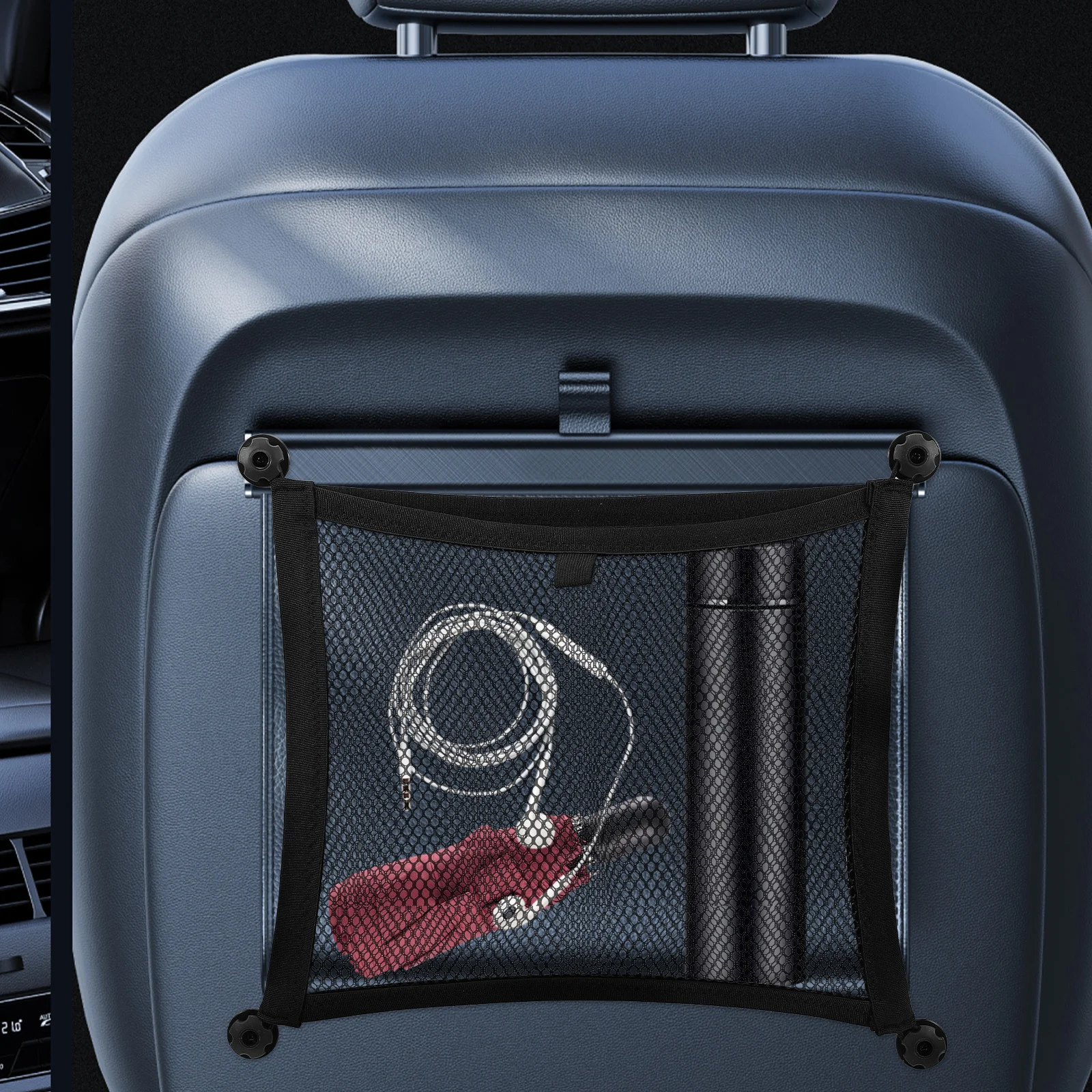 

2Pcs Small Vehicle Cargo Net Pocket Car Trunk Organizer Mesh Net Elastic Storage Holder Automotive Cargo Organizer