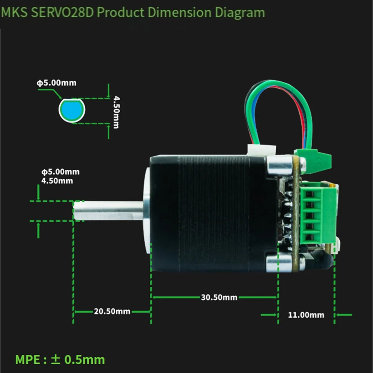 

2025+ MKS SERVO NEMA11/NEMA14 Драйвер шагового двигателя с замкнутым контуром для 3D-принтера с ЧПУ Gen-L FOC с экраном RS485 35D
