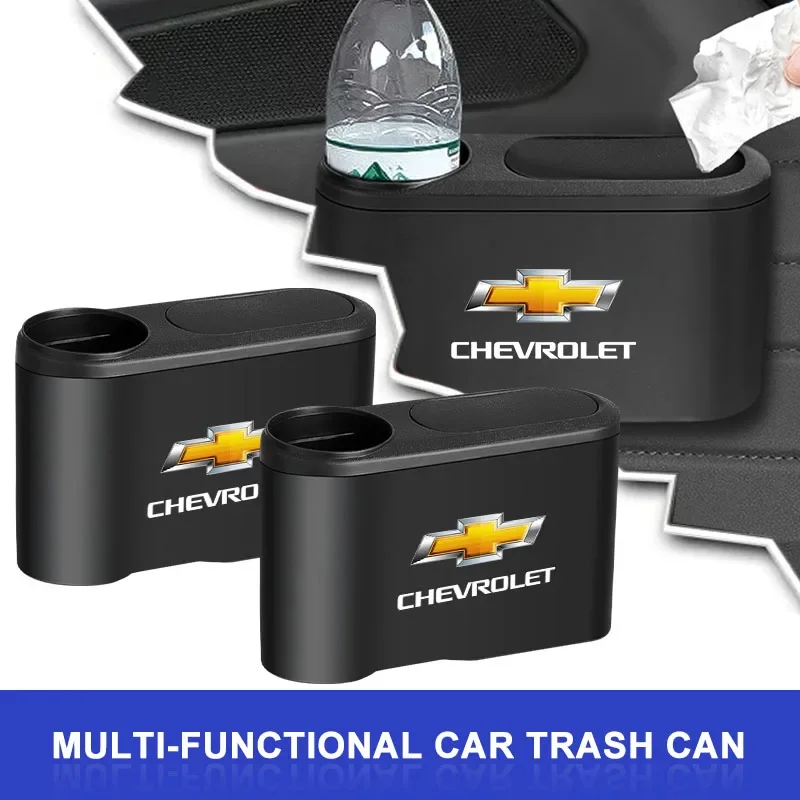

Trash Can Auto Emblem Garbage Box Bin Storage Car Accessories for Chevrolet Cruze Captiva Trax Malibu Tahoe Equinox Sail Aveo