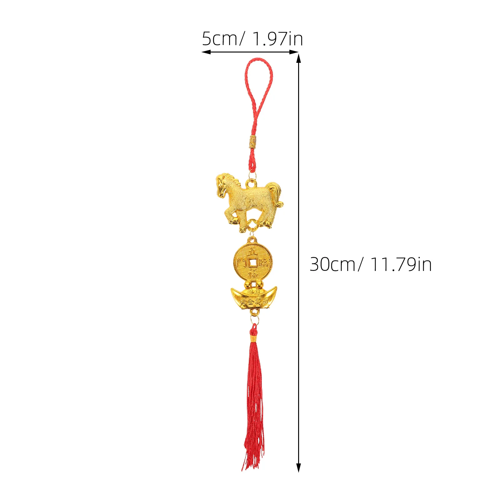 6 قطعة المعلقات سنة الحصان 2026 السنة الصينية الجديدة حلي معلقة لسيارة مرآة الرؤية الخلفية مهرجان الربيع زينة #6