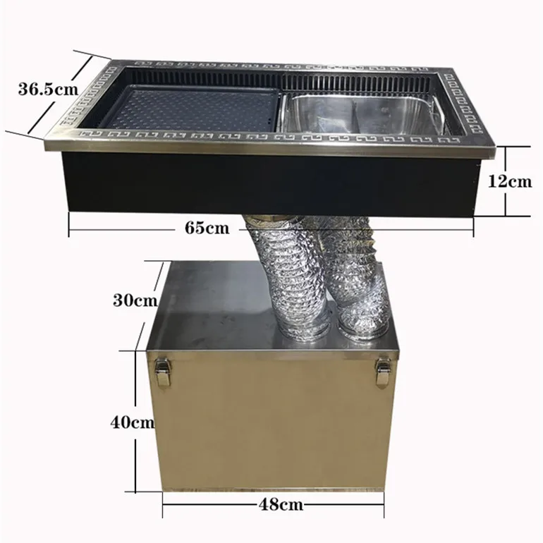 Commercial Smoke-free Restaurant Bbq Hot Pot Smoke Filter Air Purifier for Bbq Cooking for Restaurant