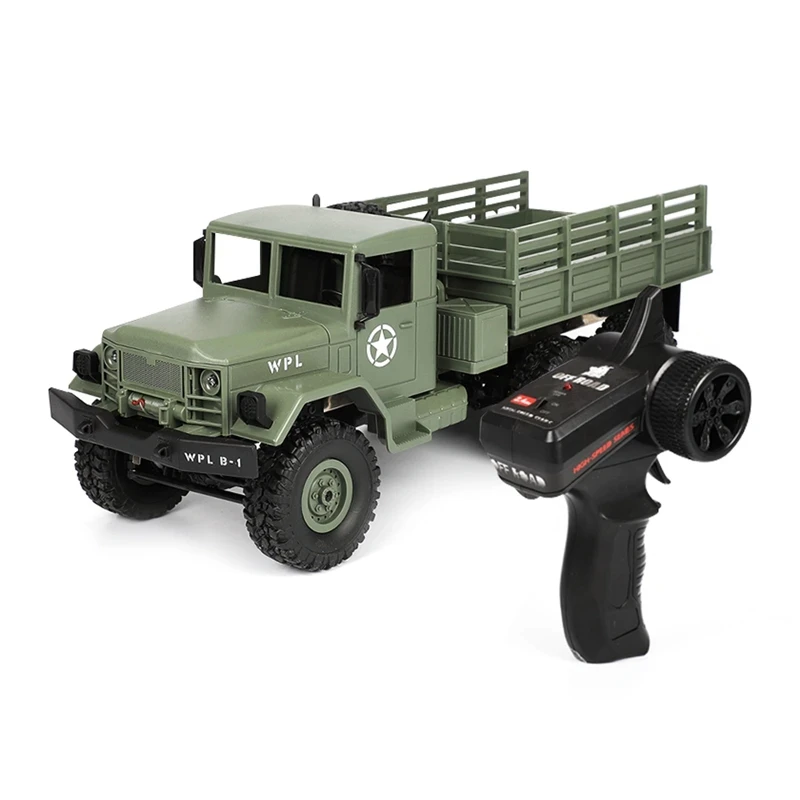 WPL B16 1/16 6-Wheel Drive Remote Control Military Truck RTR/KIT Version Choice Upgradeable Parts Toy Car Gift