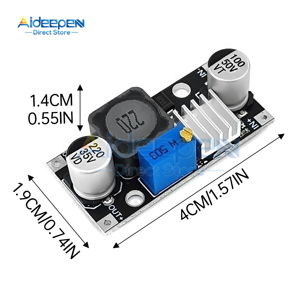 DC-DC Step-down Power Supply Module DC 6-40V to 3.3V 5V 9V 12V 24V 2.5-26V 3A Adjustable Step-down Module Voltage Regulator