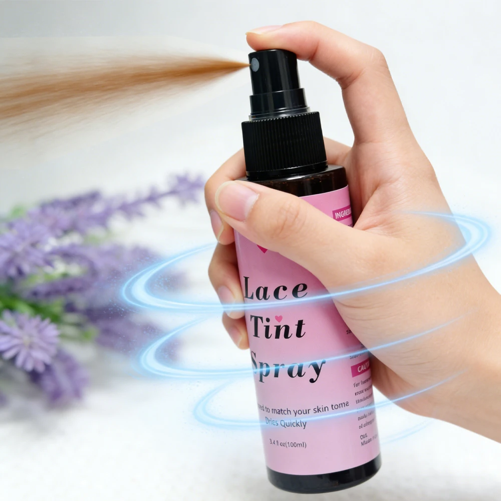 100ml Dark Middle Light Brown Lace Tint Spray Hair Dyeing Product for Front Wig Closures - Hair Coloring for Wigs And Closures