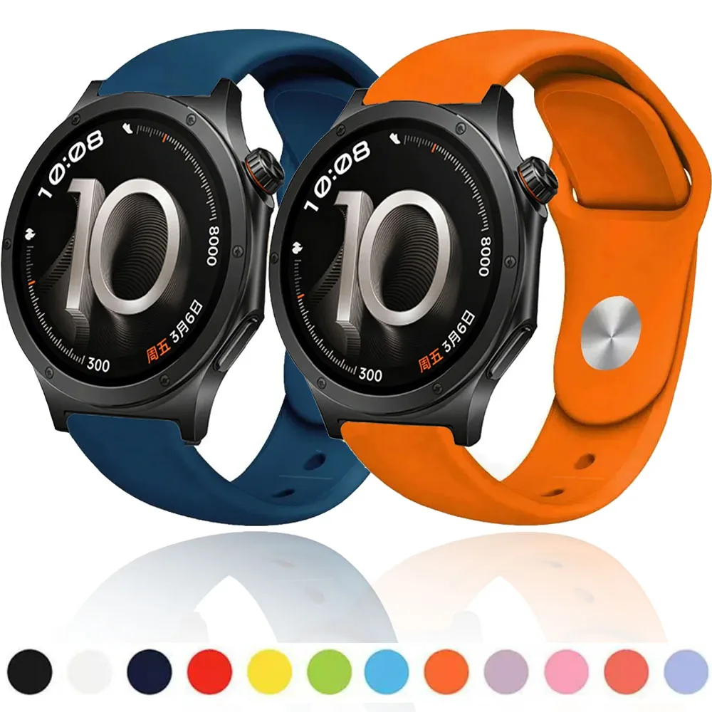 Bracelet en silicone 22/20/18 mm pour OPPO Watch X3/mini/X2/S, bracelet sport pour Huawei Watch GT6/5/4 46 mm 41 mm/Oneplus Watch 3/2R/Lite