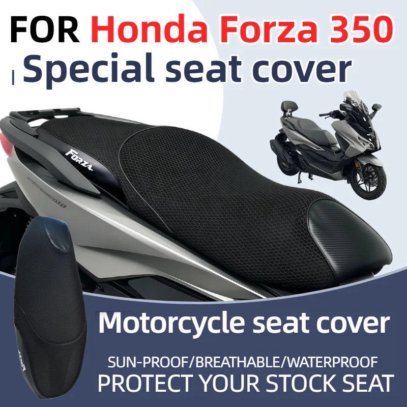 Suitable For Honda Forza 350 Motorcycle Seat Cover 3D Mesh Cushion Protector Sun-proof Breathable Waterproof Heat Insulation Sea