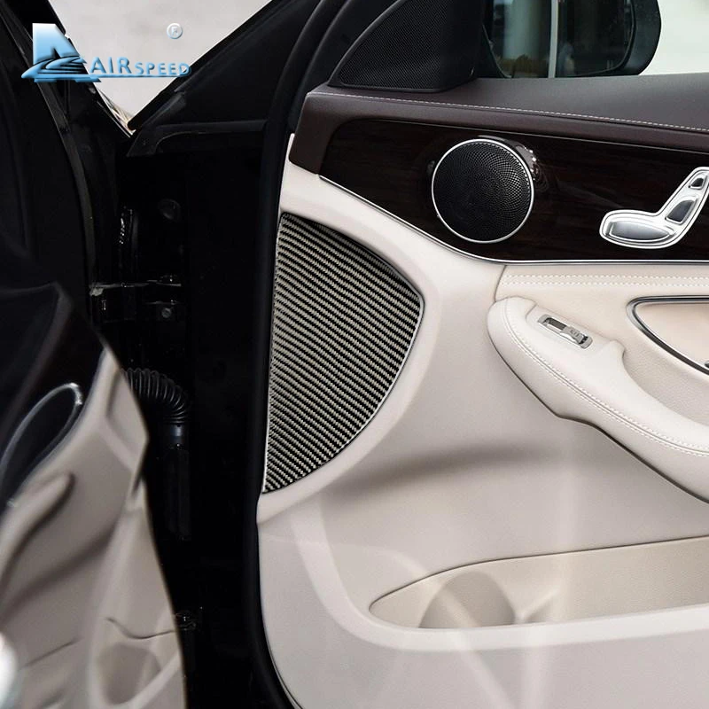 Carbon Fiber Sticker for Mercedes Benz W204 2007 2008 2009 2010 2011 2012 2013 AMG Interior Trim Car Door Groove Accessories