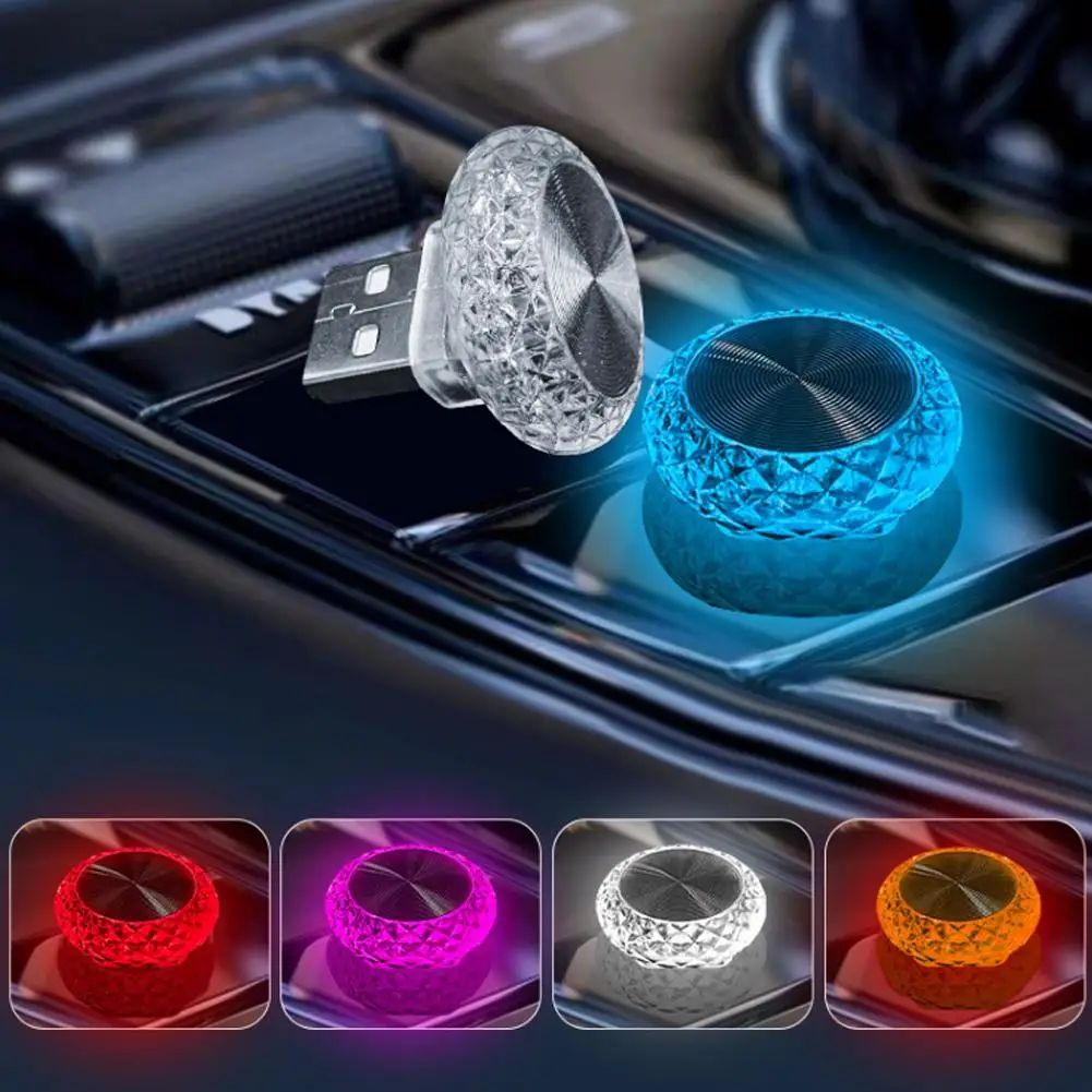 Car USB Ambient Light, Mini LED Decorative Atmosphere Lamps ,for Auto Interior Environment Light Car Accessories