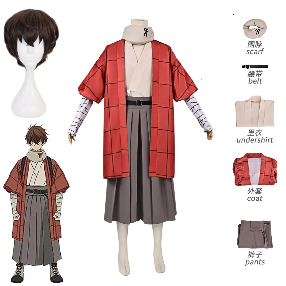 Anime Sparks of Tomorrow Kihachi Sakamoto Cosplay Costume Full Set Eureka・Evrika Kihachi Sakamoto Costume Wig Halloween Party
