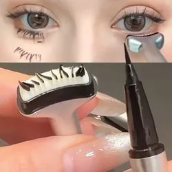 Reusable Eyelash Ink Seal Pen DIY Lower Lash Extension Stamps Cosmetics 2 In 1 Fast Dry Black Liquid Eyeliners Makeup Tools