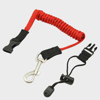 Elastic Kayak Paddle Rope Rowing Boat Paddle Board Accessory Fishing Rod Carabiner Adjustable with Safety Hook