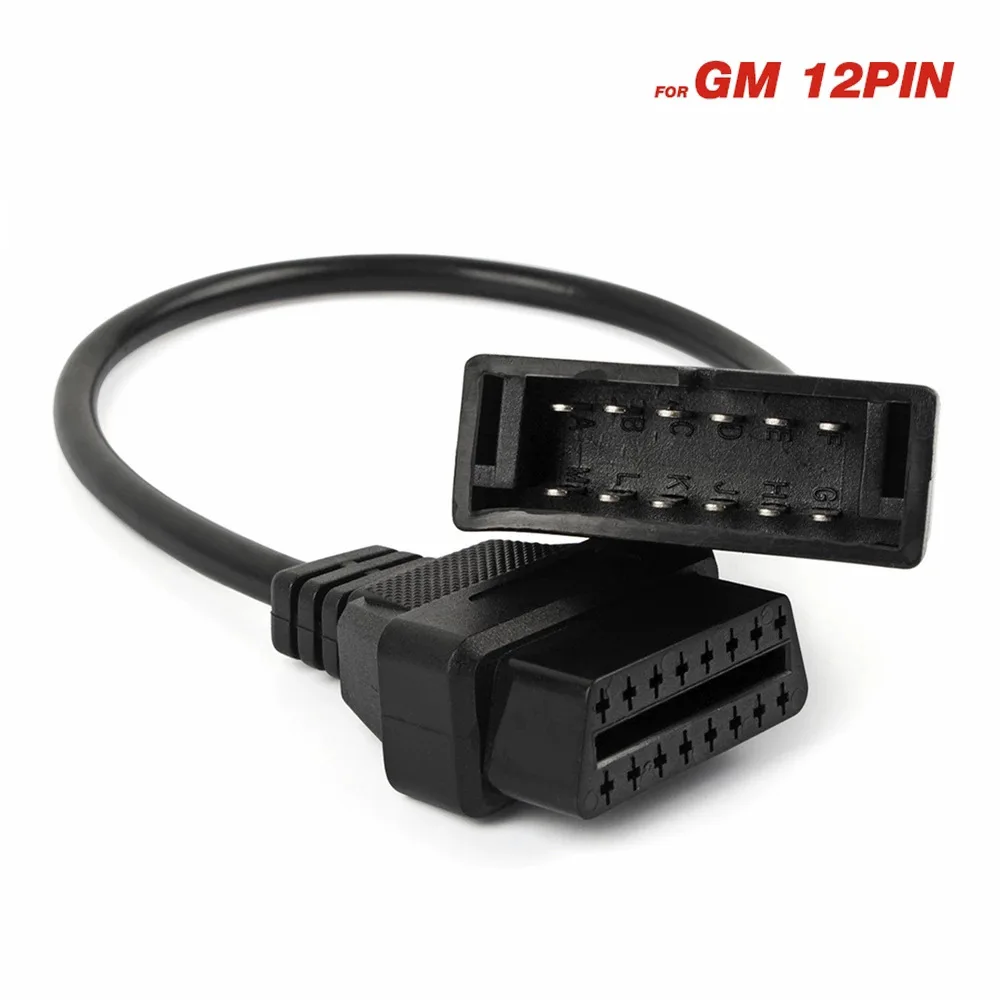 para gm 12 pinos conector macho para obd2 16 pinos femea conector obd obd2 extensao cabo de diagnostico obd1 obd cabo obd2 adaptador 01