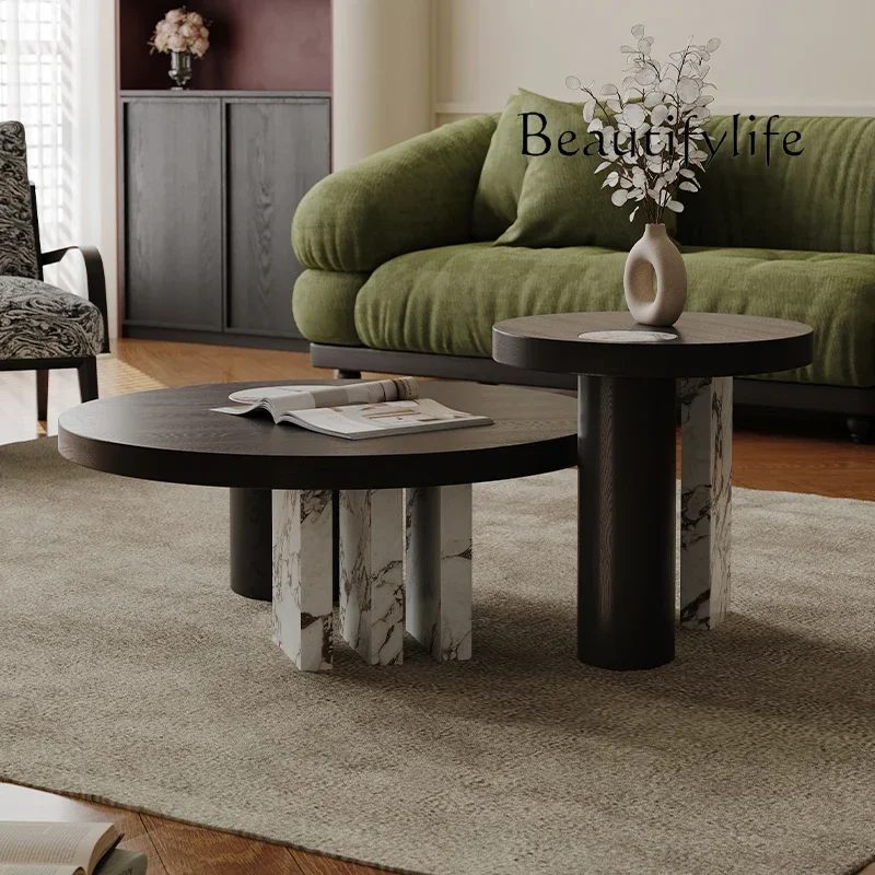 

журнальный столик French Style Combined Tea Table round Minimalist Creative Living Room Home Treasure Tea Table Combination