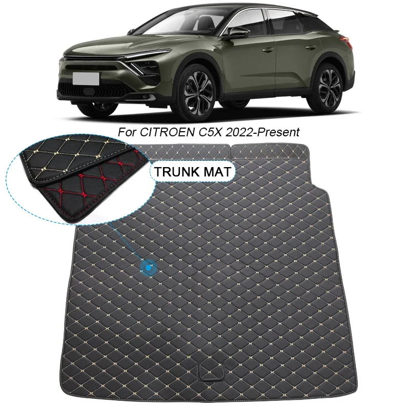 

Оригинальный коврик для багажника автомобиля, водонепроницаемый нескользящий защитный чехол против царапин для CITROEN C5X 2022-2025, внутренний аксессуар