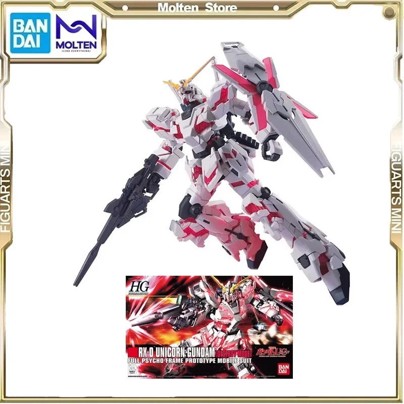 

Genuine BANDAI GUNDAM Assembly Model HG HGUC100 RX-0 Unicorn Gundam Destruction Form Action Figure Models Collect Ornaments