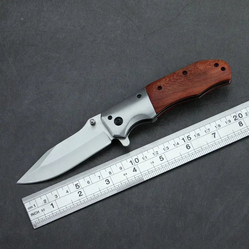 

Damascus Knives Military Folding Knife 8Cr14Mov Blade Rosewood Handle Survival Pocket Knives Outdoor Tools Camping Hunting Knife