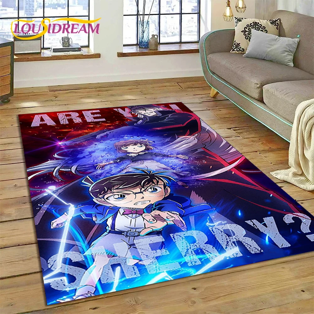 Anime Detective Conan Cartoon Carpet Rug for Bedroom Living Room Home Sofa Decoration,Children Game Large Decor Floor Mat Gift